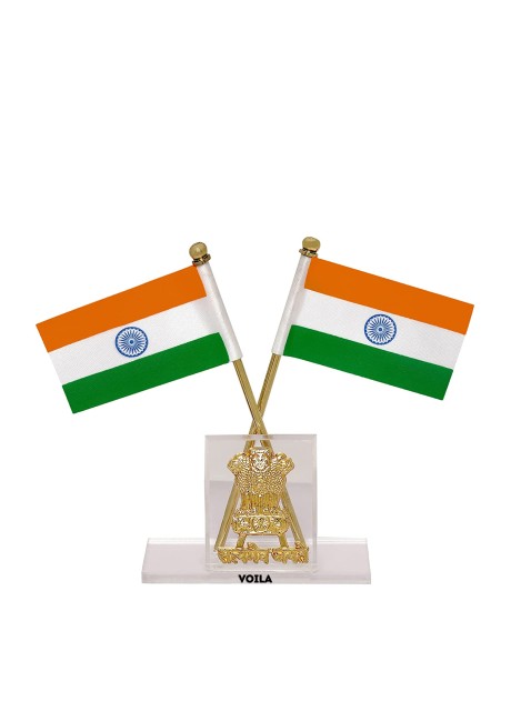 Voila India Rectangle Car Dashboard Flags